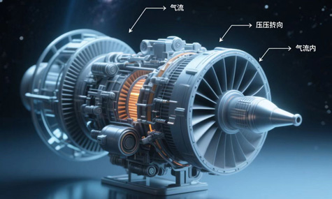 The working principle of a turbojet engine